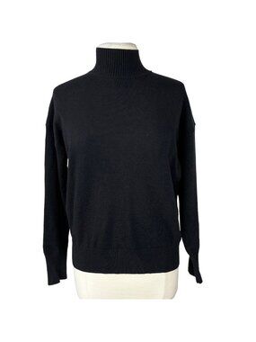 Collection Cezele Labeye Mock Turtle Neck Sweater Womens Small Black New